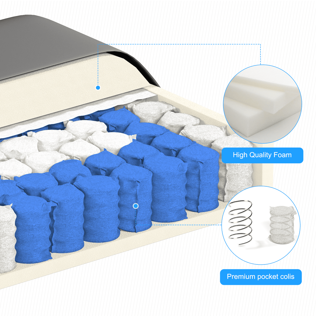 MUZZ Sectional Sofa with Movable Storage Ottoman, Small L-Shaped Sectional Couch for Living Room/Apartment/Small Space, Beige