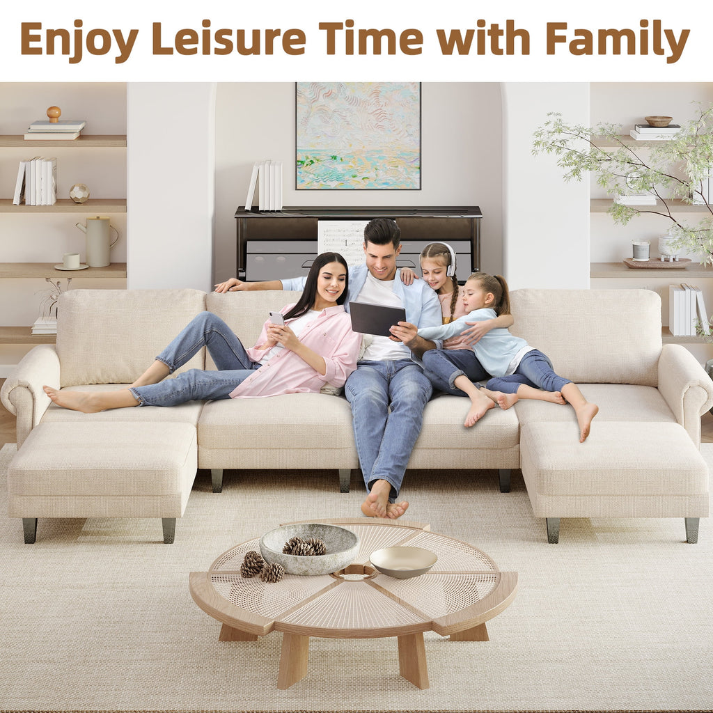 HOMREST Modular Sectional Sofa with Chaise, 60 Inch Loveseat Sectional Couches for Living Room, Convertible Sofa for Home Apartment Lounge, Cloud Couch Modern Sofa