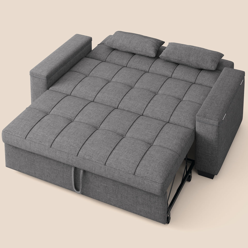 70.9' Sofa Bed, Lofka Convertible 3-in-1 Sleeper Sofa for Living Room and Small Space,Dark Grey