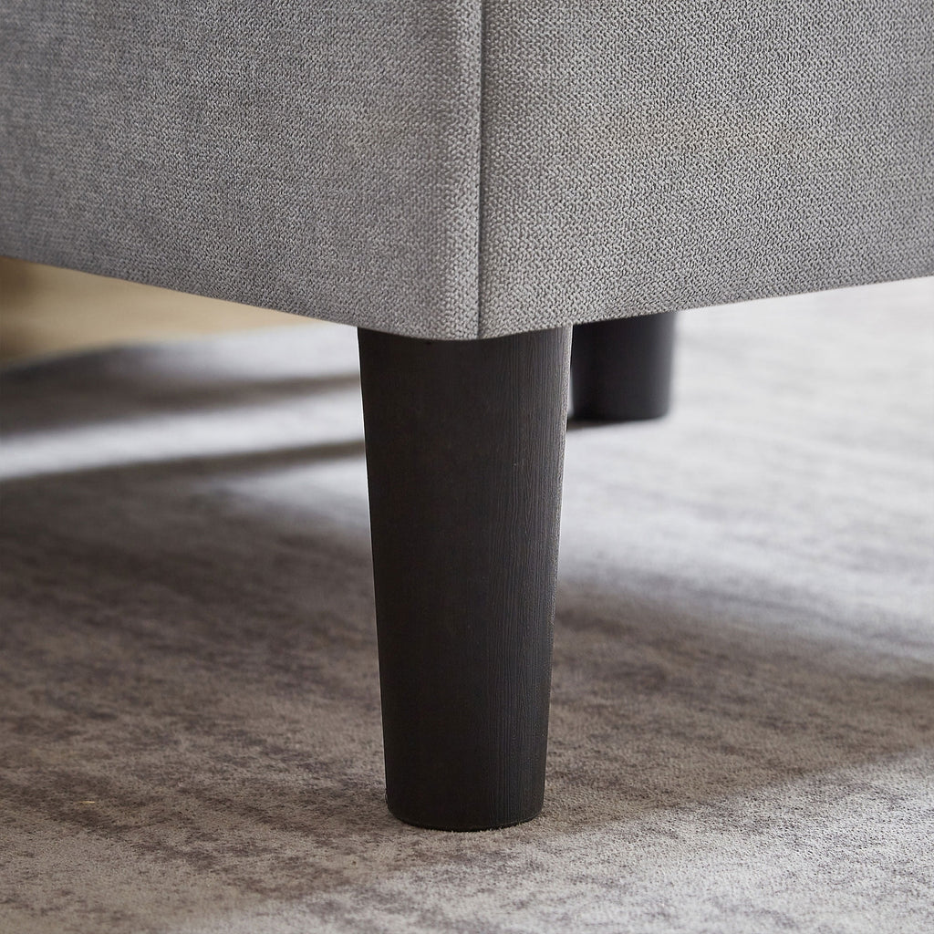 Pingliang Home Convertible Sectional Sofa with Footstool Living Room Sofa Couch with Storage Ottoman and Side Pockets,Modern 3 Seat L Shaped Couches