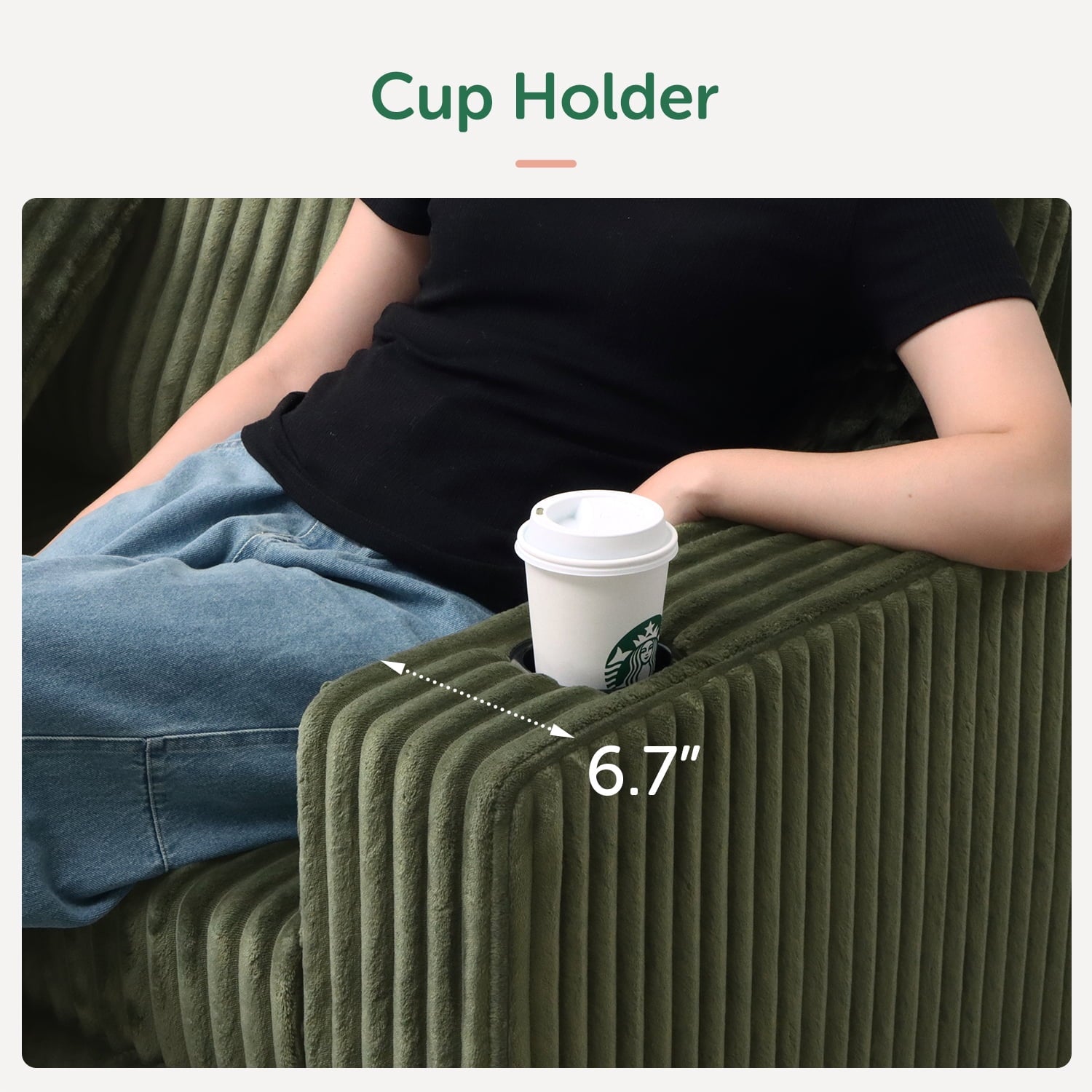 HONBAY Green 52” 3-in-1 Convertible Pull-Out Sofa Bed Sleeper Loveseat with Reclining Backrest, Built-in Cup Holders, Pet-Friendly Corduroy Sofa for Small Space