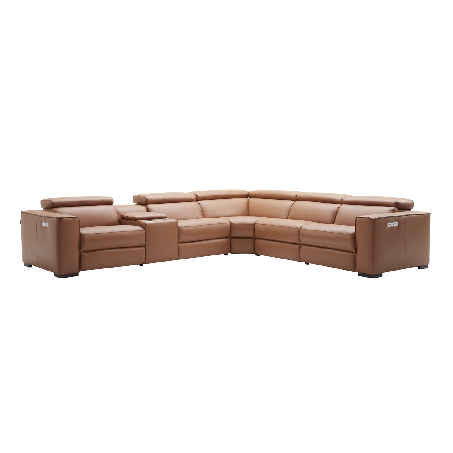 J&M Furniture Picasso Motion Sectional in Caramel