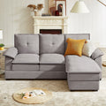 Jarenie Sherpa sofa, Sectional sofa, Sleeper sofa, Sectional sofa with footstool,Small Space Living room sectional sofaSofasCouch, Lightgrey