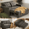 70.9' Sofa Bed, Lofka Convertible 3-in-1 Sleeper Sofa for Living Room and Small Space,Dark Grey
