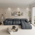 Roomy Homy Modular Sectional Couches for Living Room, L Shaped Compression Sofa with 4 Seater,Gray